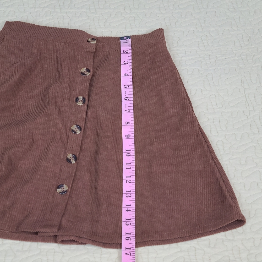 Ternez Corduroy 6 button hi rise flare skater skirt size S - Picture 8 of 8